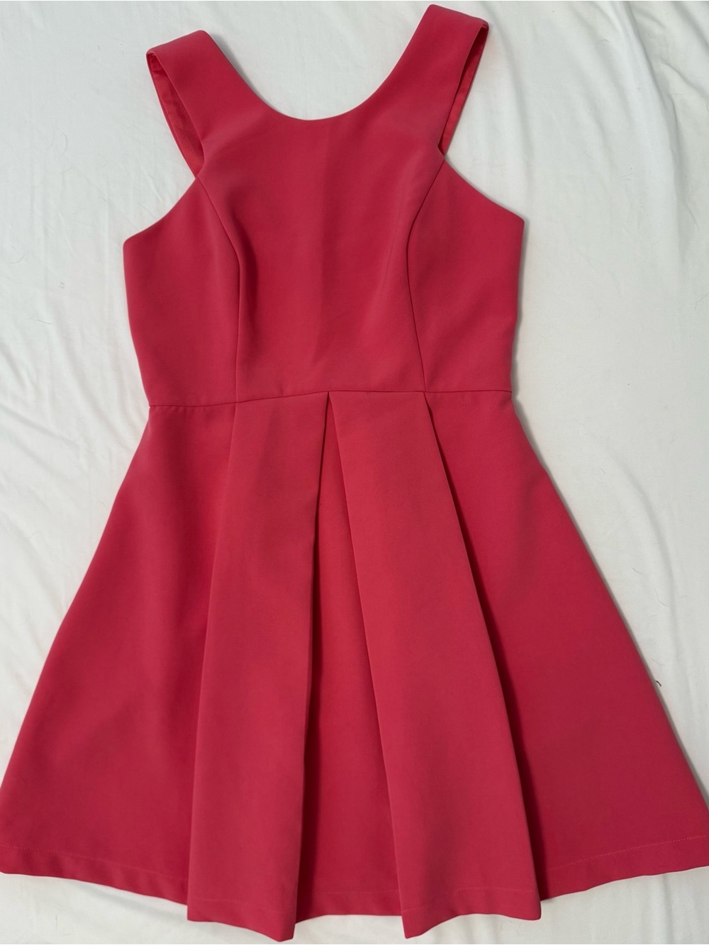 Pink Sleeveless Fit-and-Flare Dress